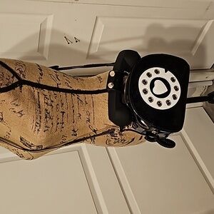 Nwt Black Retro Telephone Handbag